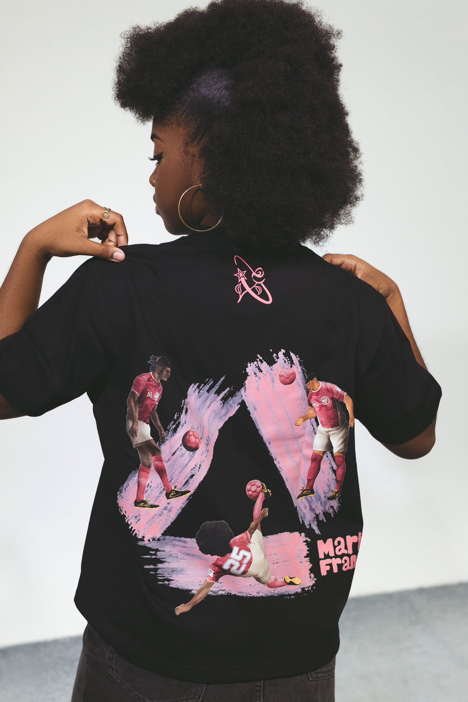 T-shirt icône de sport rose